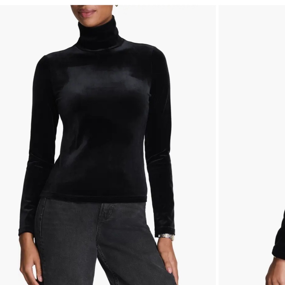 Velvet Mock Neck Top